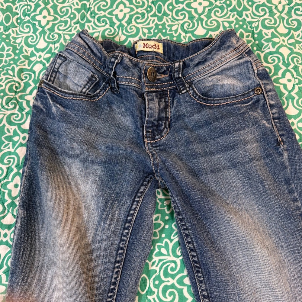 Mudd Girls Blue Denim Bootcut‎ Jeans Medium Wash Size 8S